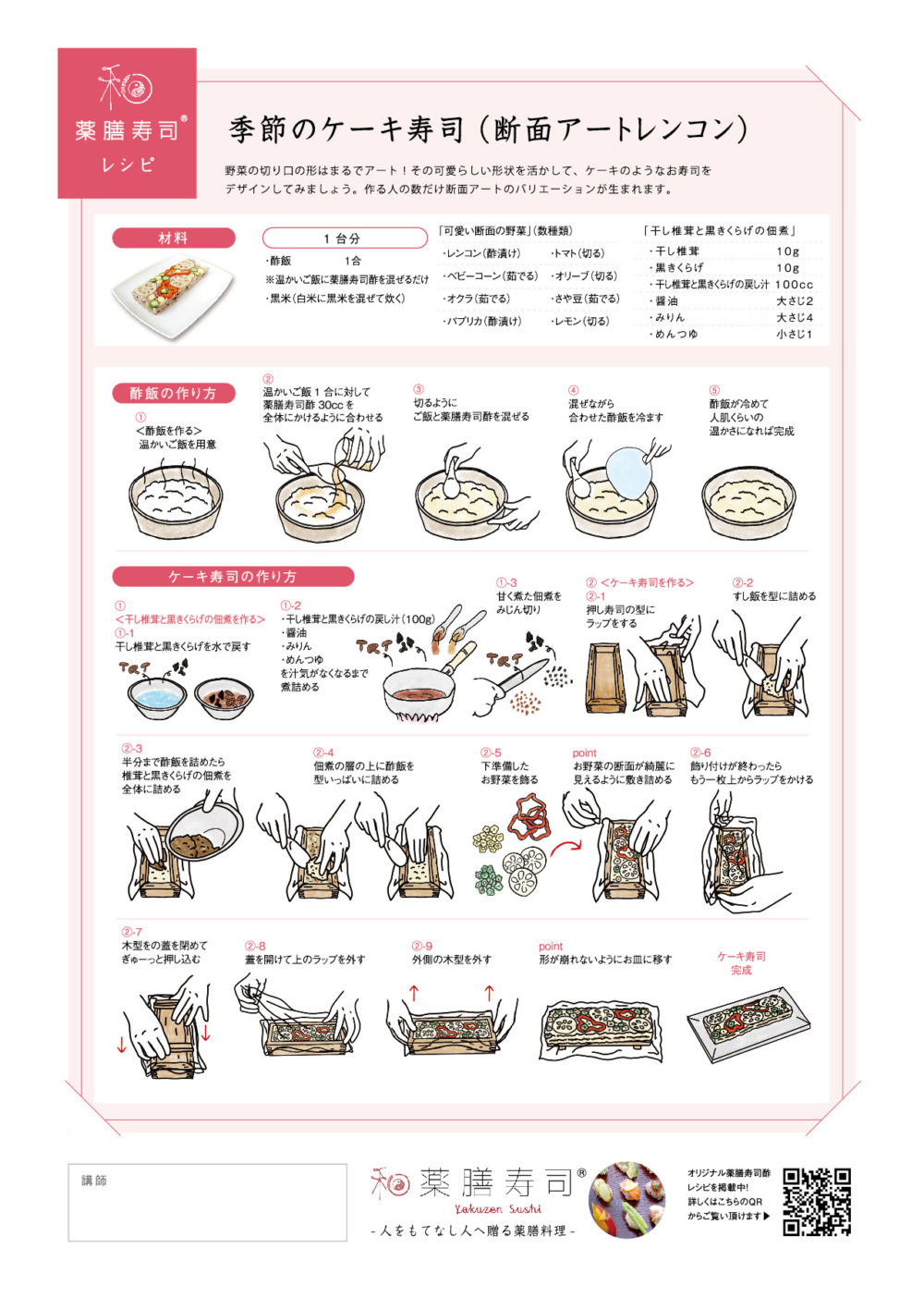 レシピパンフレットデザイン